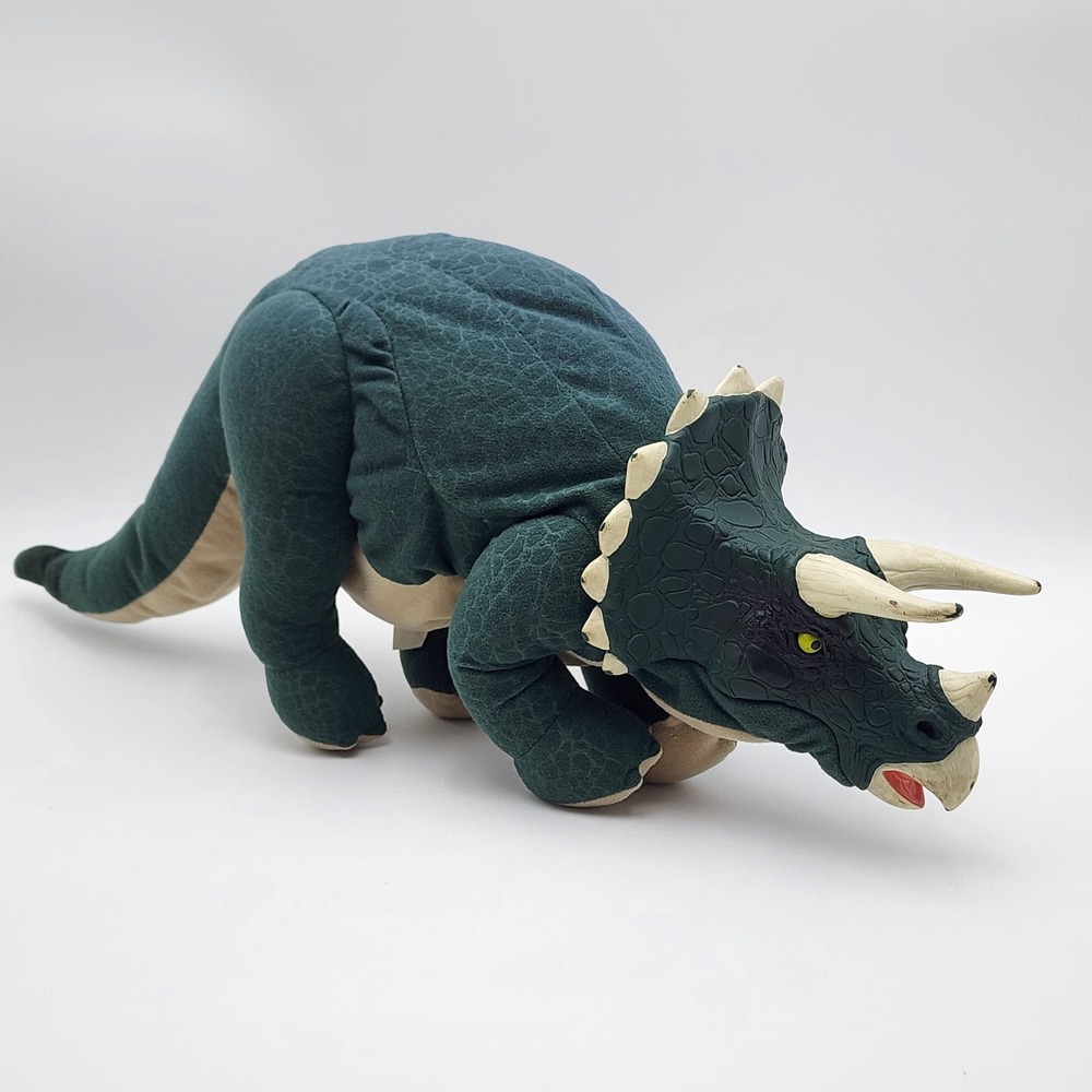 1996 Triceratops Dinosaur Full Body Puppet Plush Jurassic Park Lost World 20"